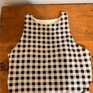 Old Navy Black and White Gingham Tank Top